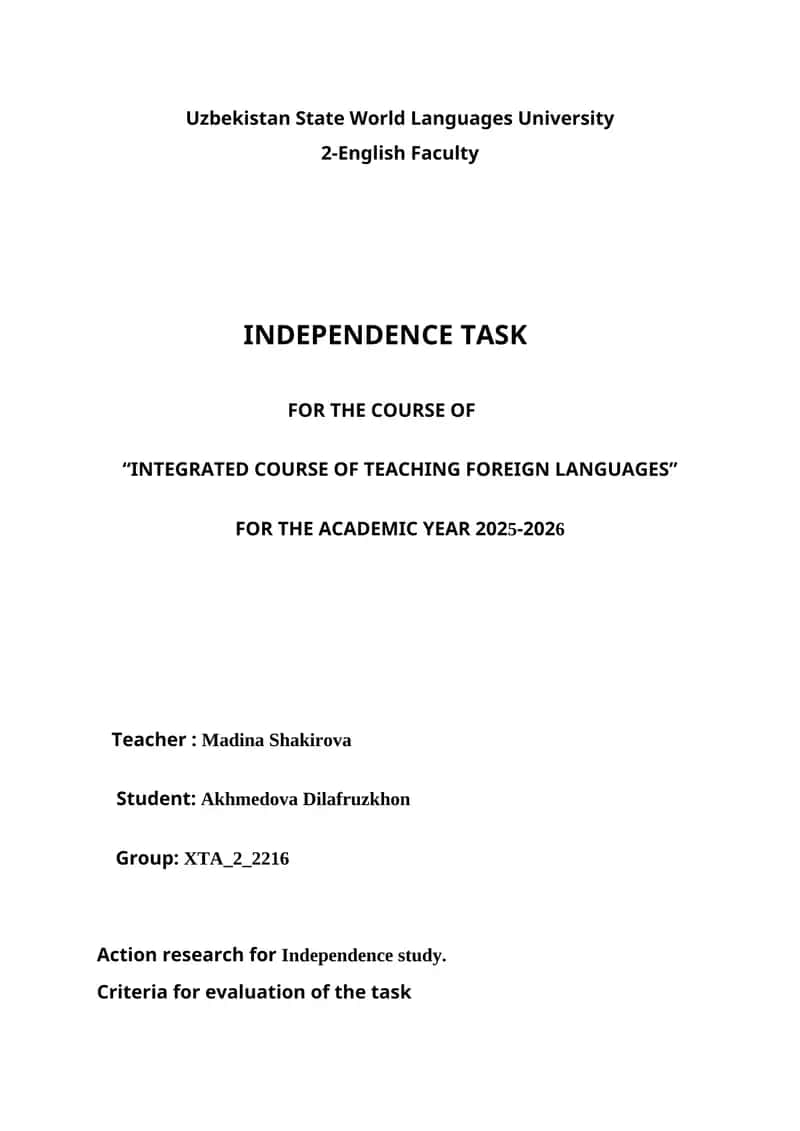 Principles of Language Assessment and Test Design