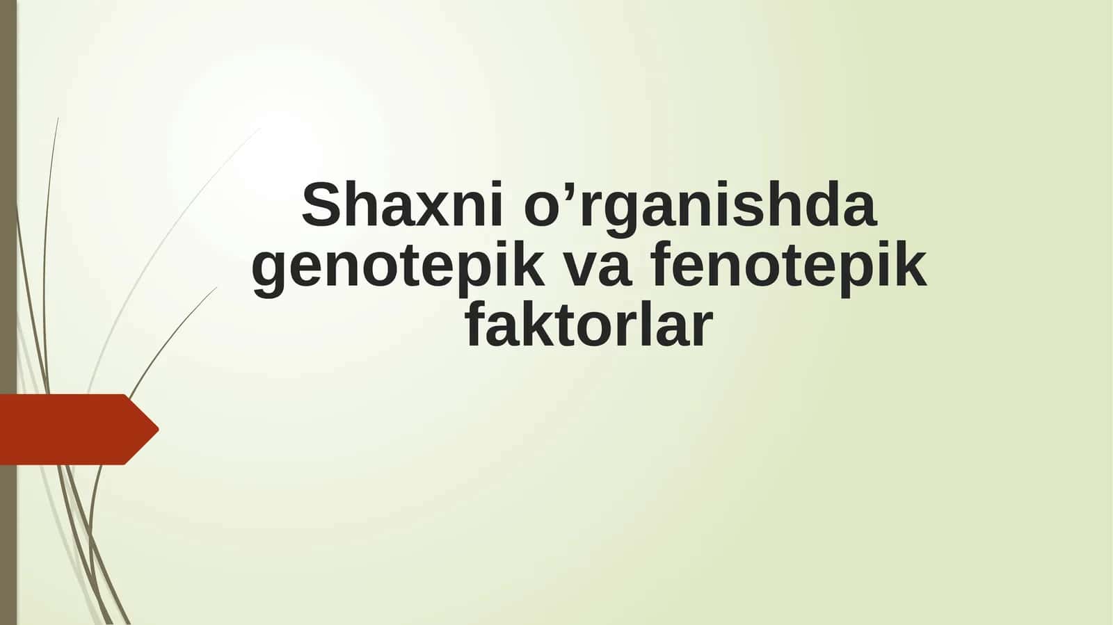 Shaxsnio‘rganishdagenotipikomillar