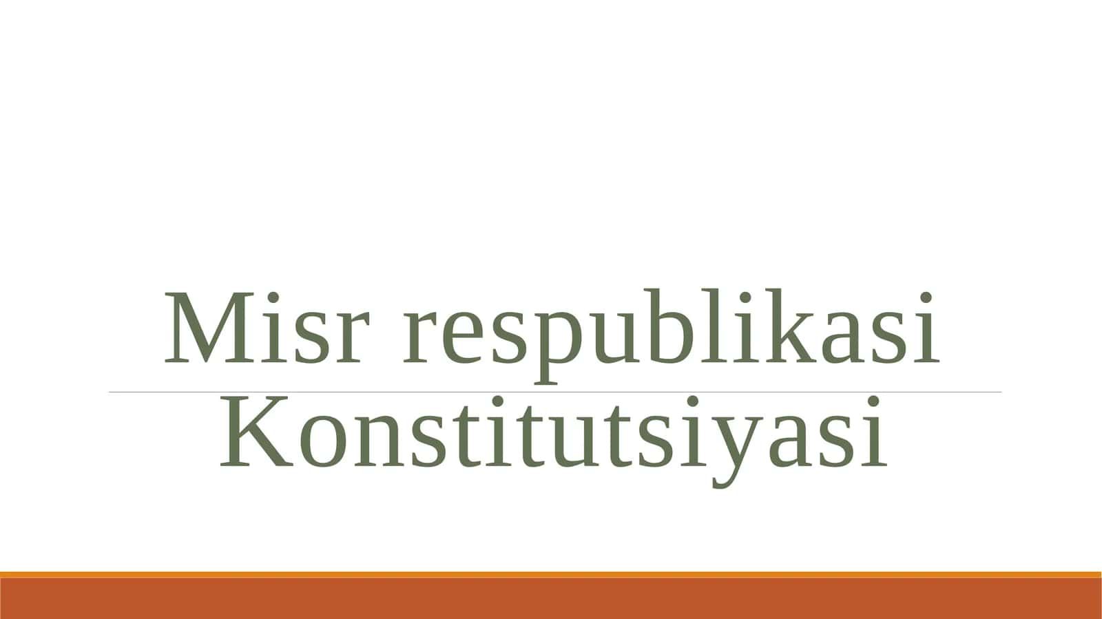 Misr konstitutsiyasi