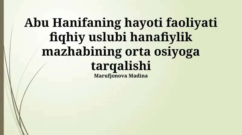 Hanafiy Mazhabining Tarqalishi
