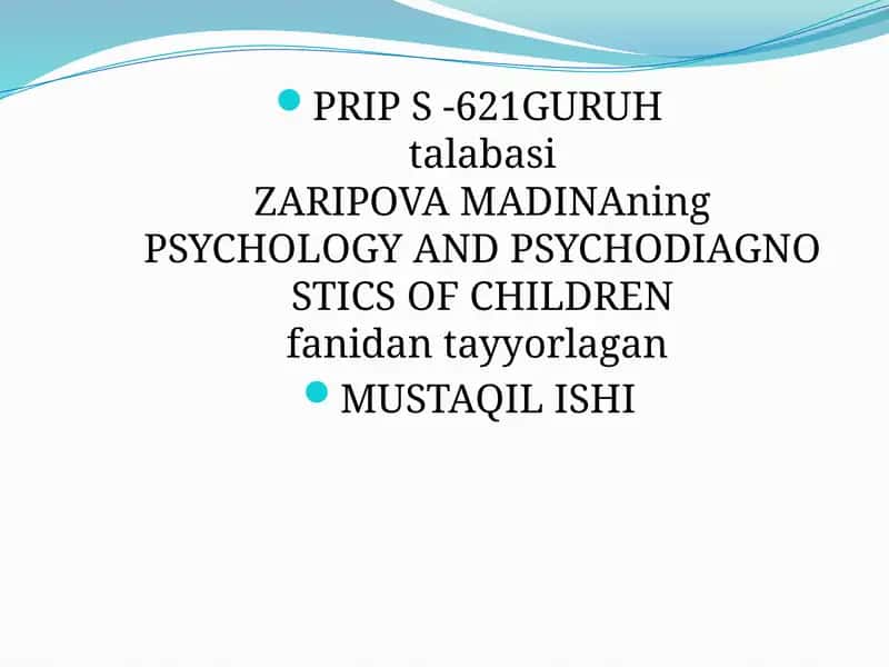 Hissiy emotsional sohasi rivojlanishi