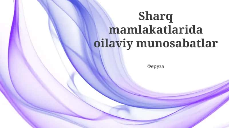 O'rta Sharqda oila tuzilmalari