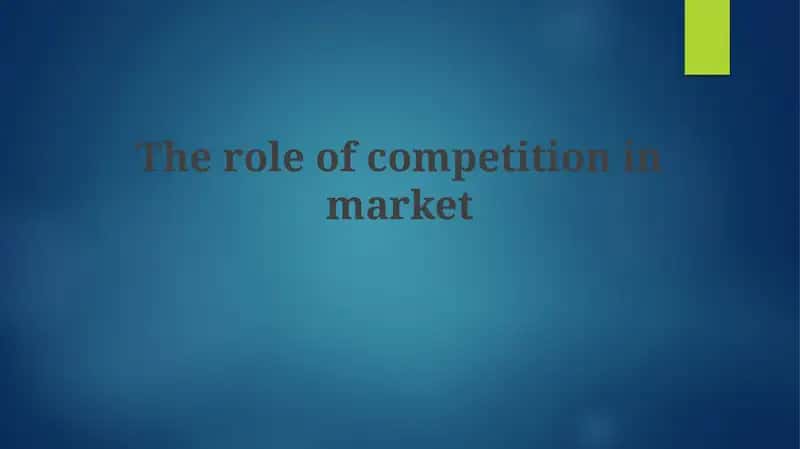 Understanding Market Competition
