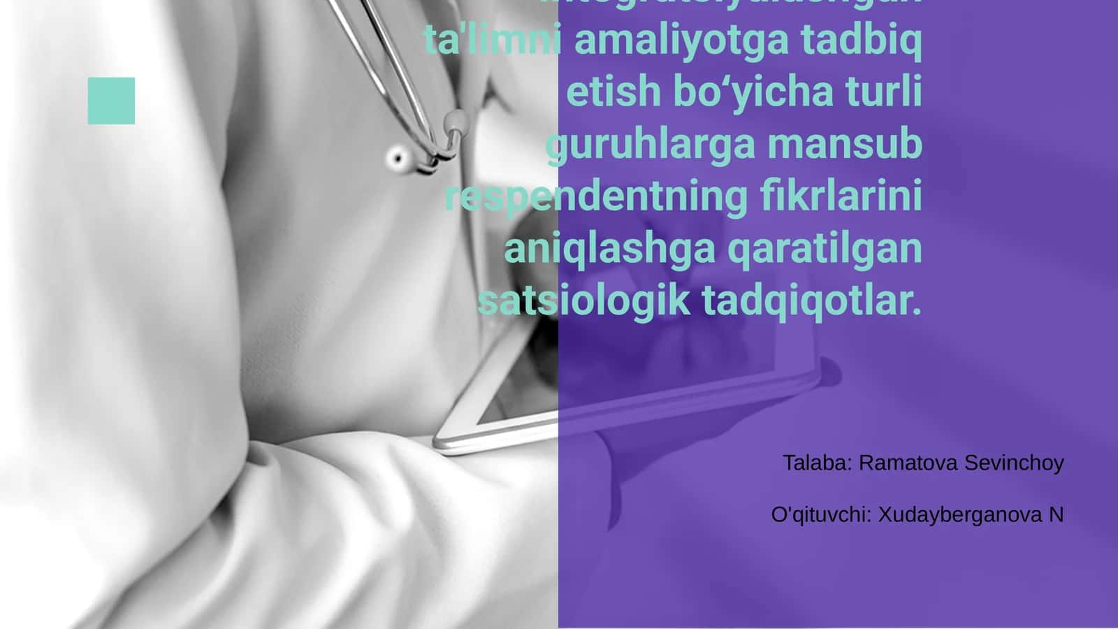 Integratsiyalashgan ta'limni amaliyotga tadbiq etish