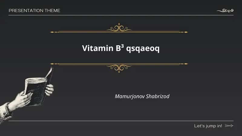Vitamin B³ qsqaeoq