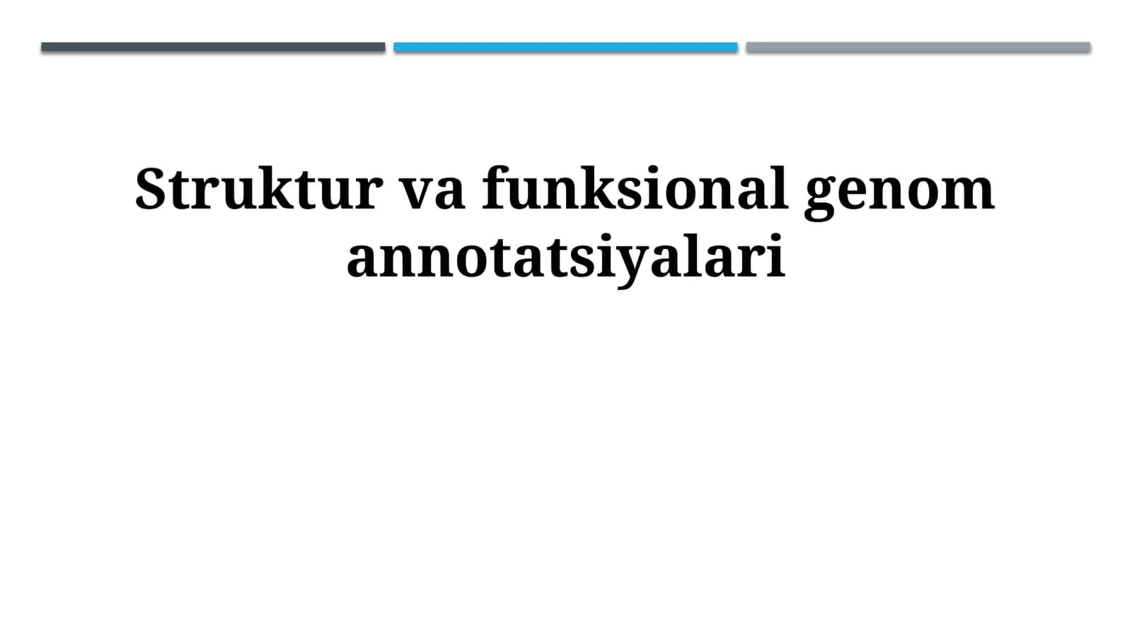 Struktur va funksional genom annotatsiyalari