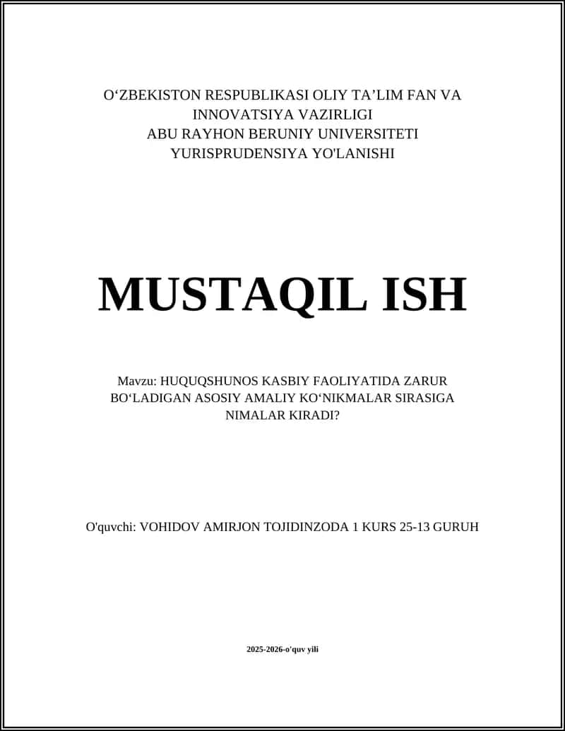 Huquqiy tahlil va qonunlarni talqin qilish