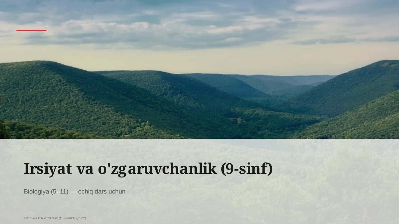 Biologiya (5–11) — ochiq dars uchun
