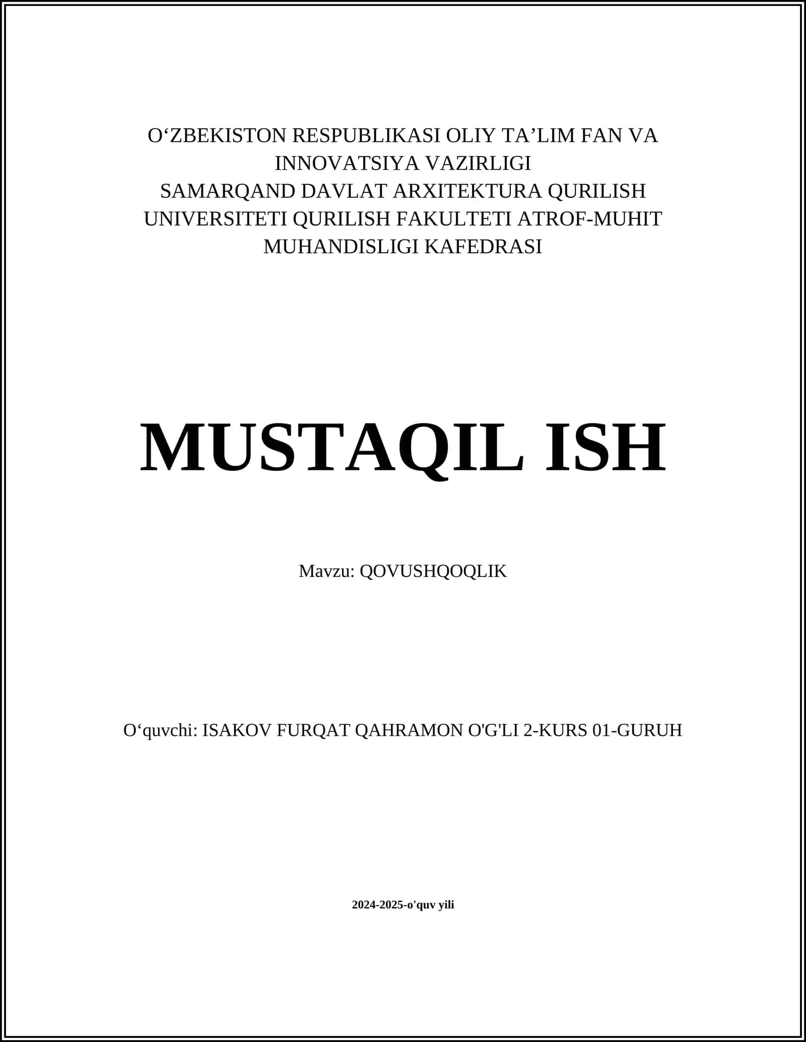QOVUSHQOQLIK