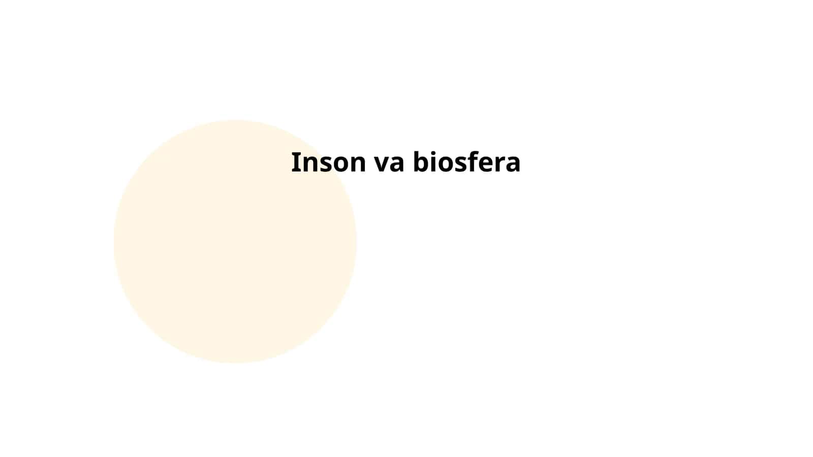 Inson va biosfera