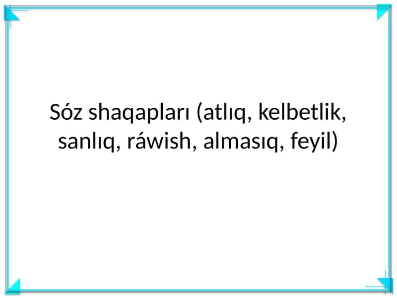 Sóz shaqapları