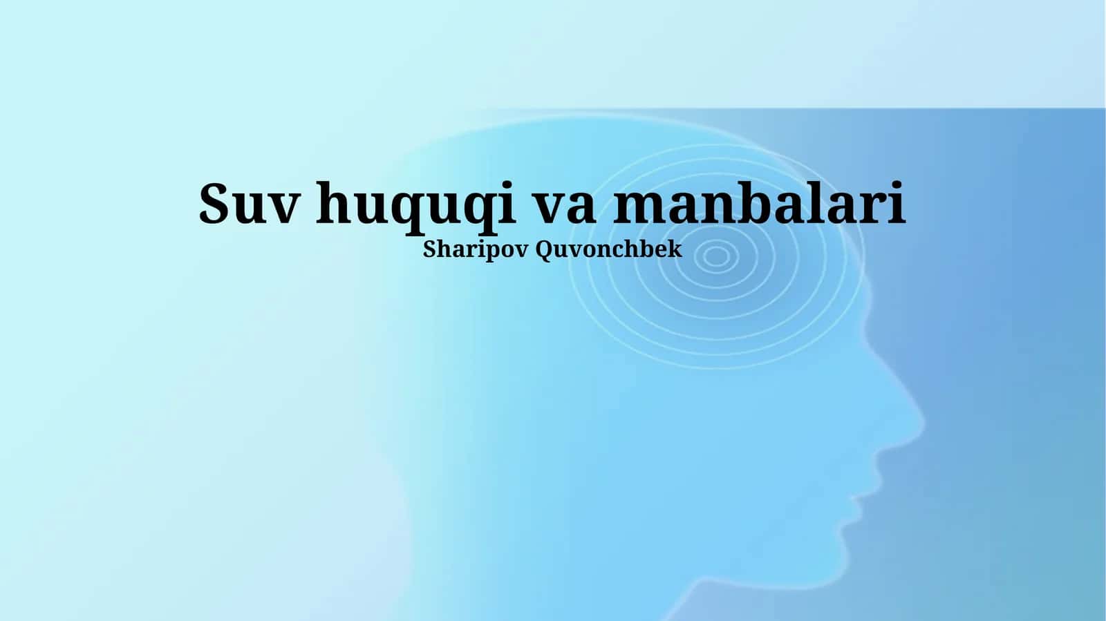 Suv huquqi va manbalari