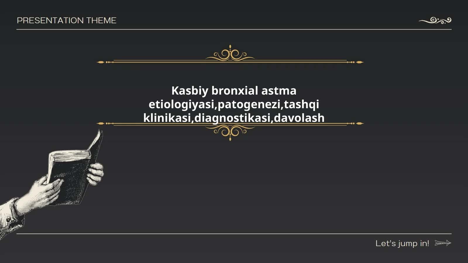 Kasbiy bronxial astma etiologiyasi, patogenezi, tashqi klinikasi, diagnostikasi, davolash