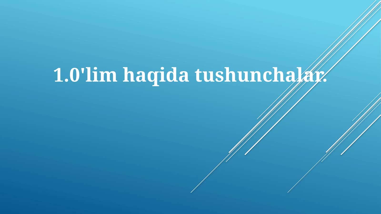 Limit tushunchasi