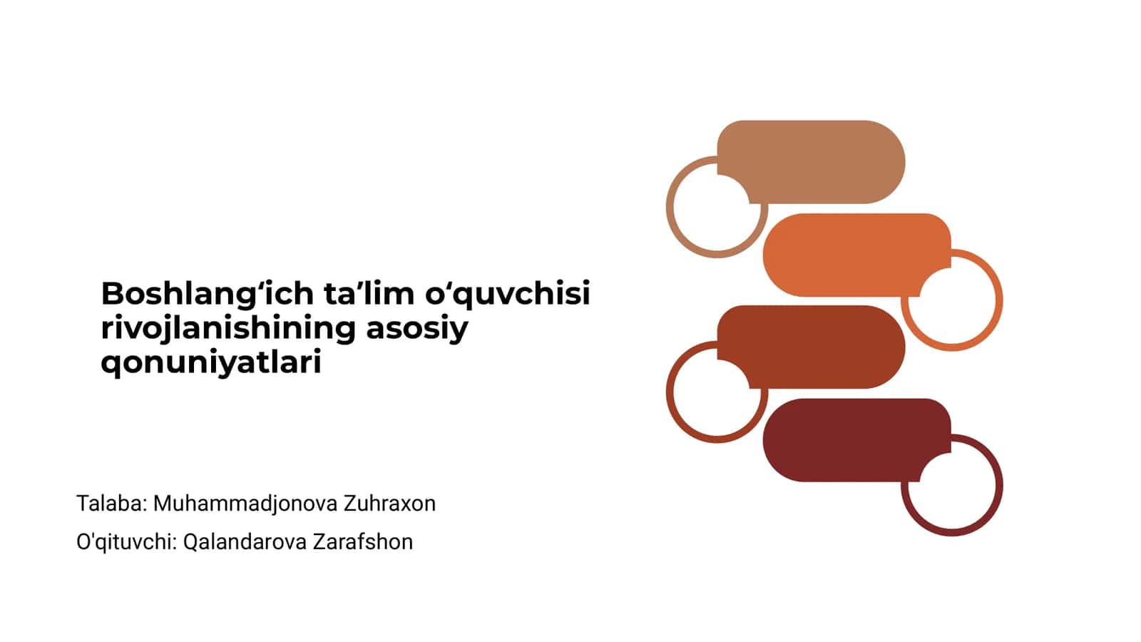 Boshlangʻich taʼlim oʻquvchisi rivojlanishining asosiy qonuniyatlari