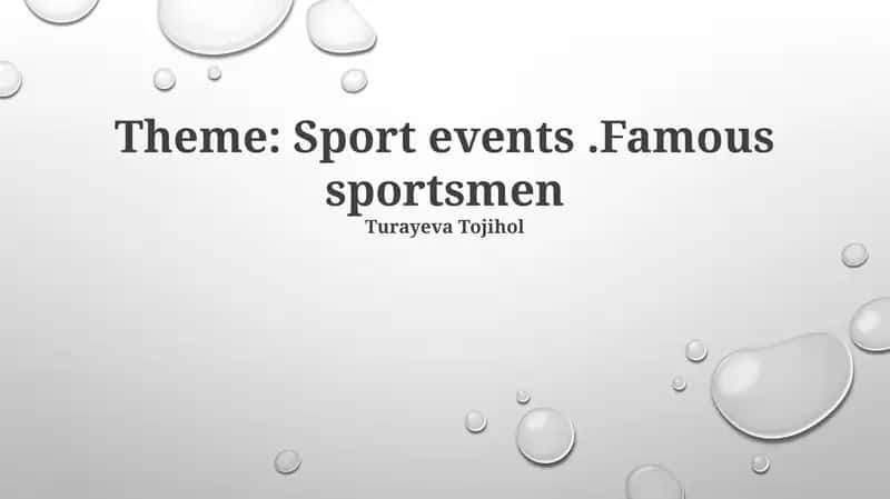 Turayeva TojiholExplore the evolution of famous sporting events, the impact of sport on society and culture, and delve into the stories of sporting legends like Tiger Woods and Jesse Owens