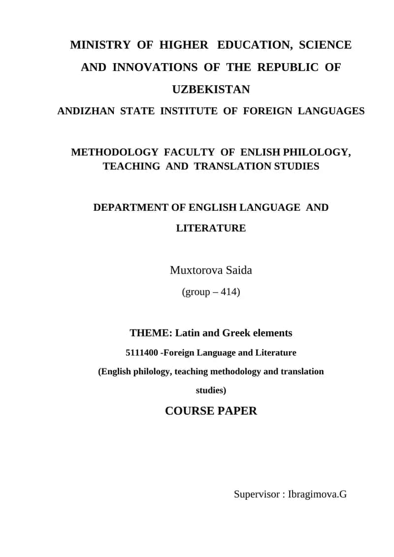 English Assessment Types