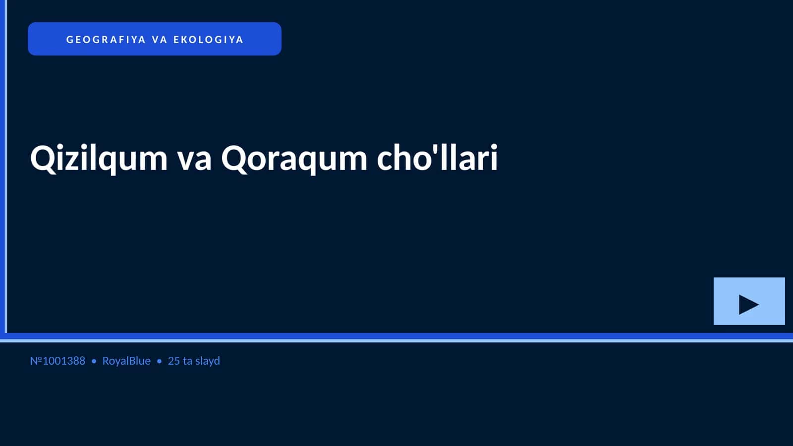 Qizilqum va Qoraqum cho'llari