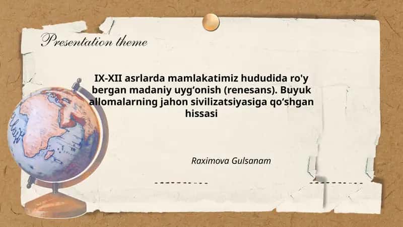 Samanidlar davrida Buxoro markaziy madaniy uygʻonishi