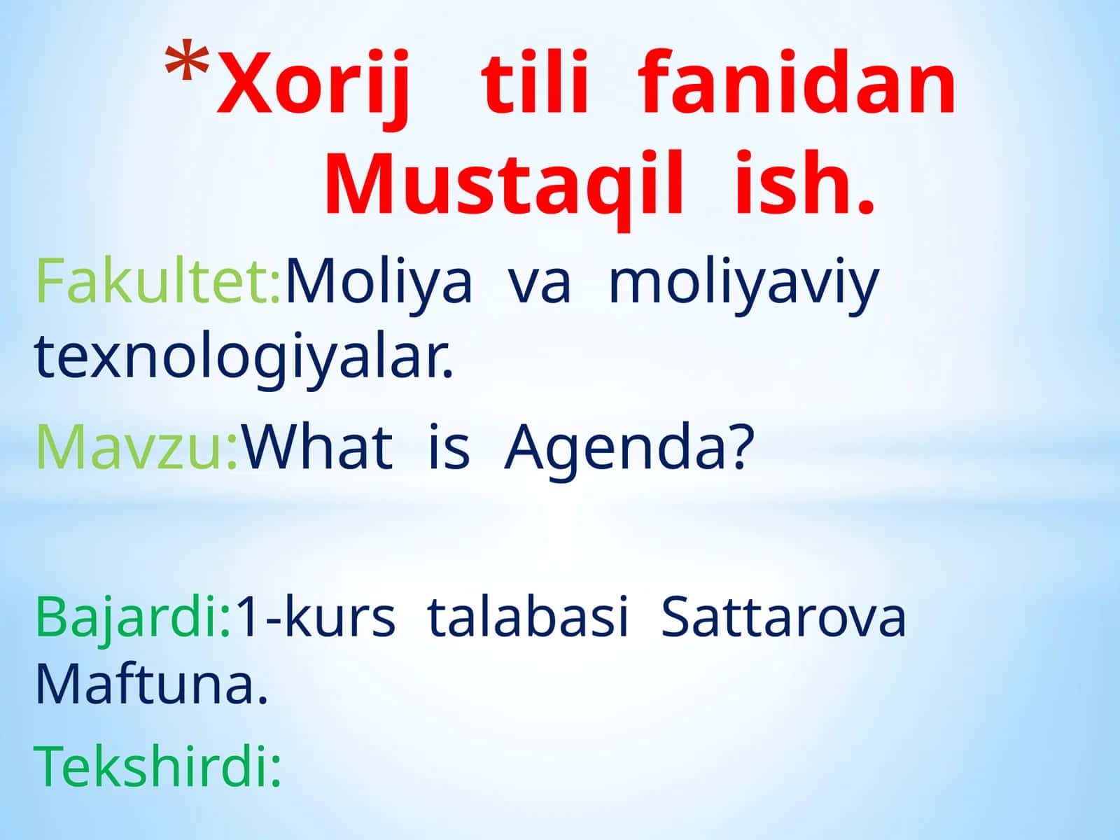 What is Agenda?