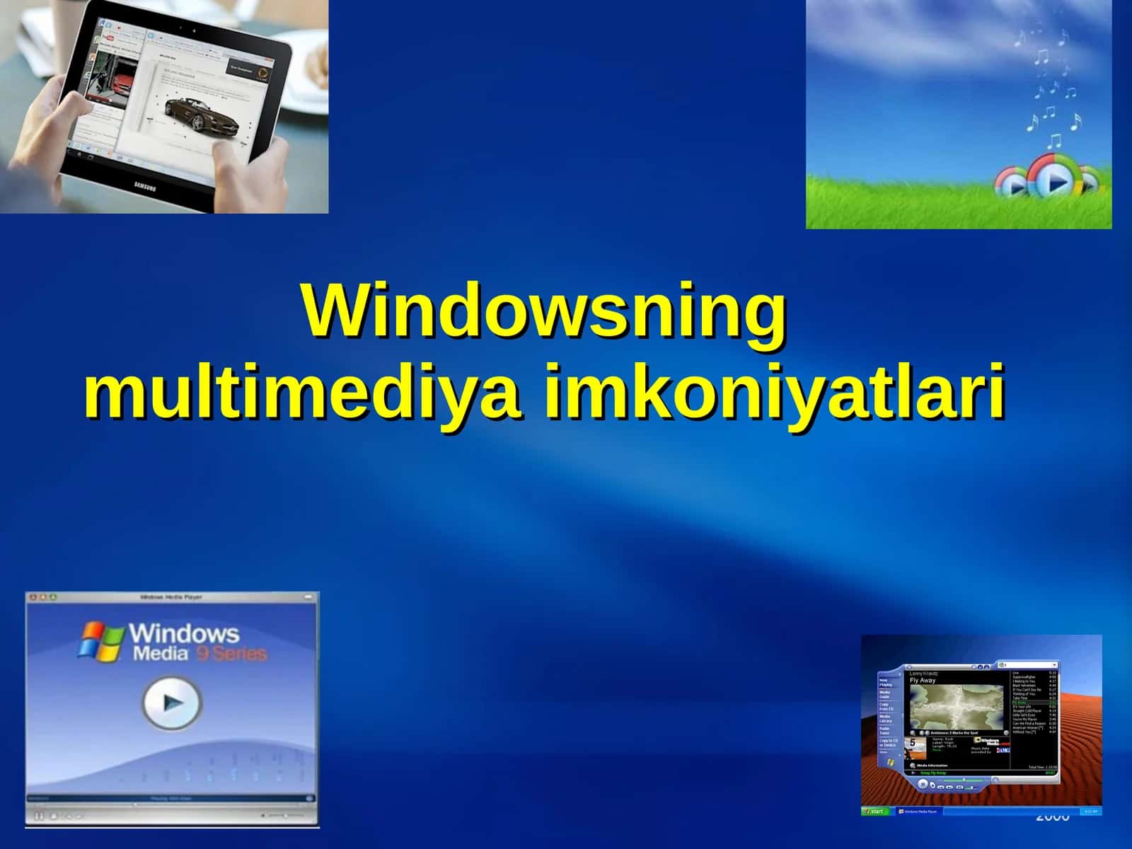 Windowsning multimediya imkoniyatlari