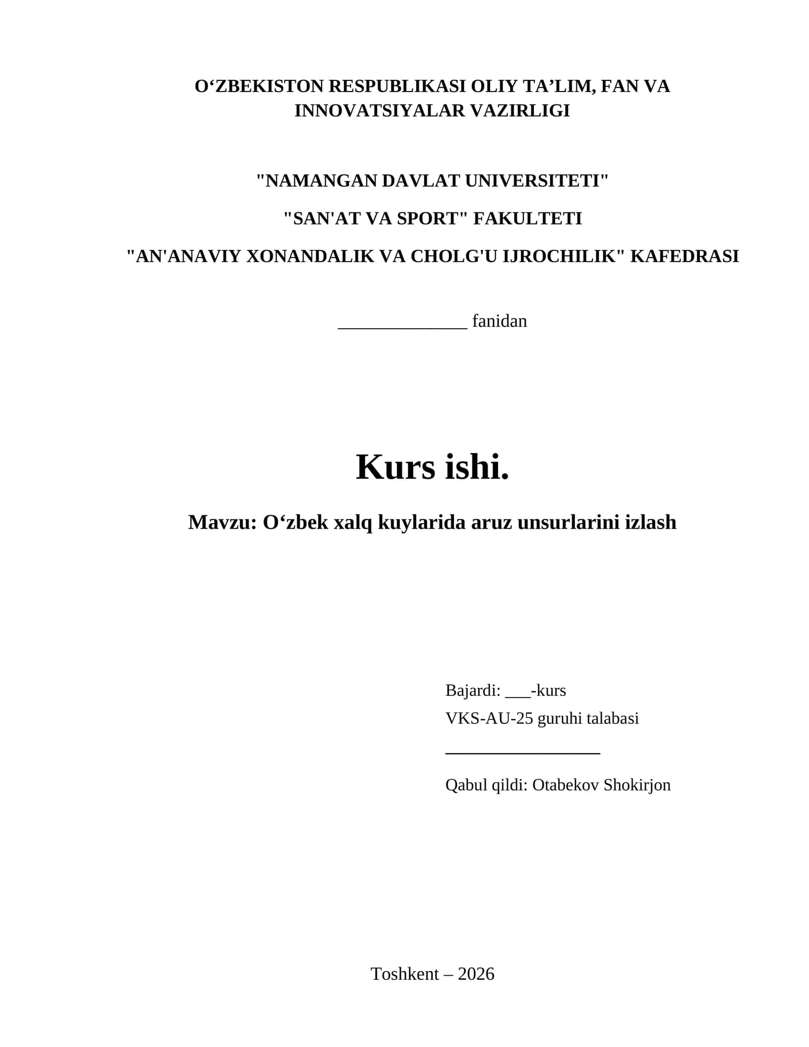 O‘zbek xalq kuylarida aruz unsurlarini izlash