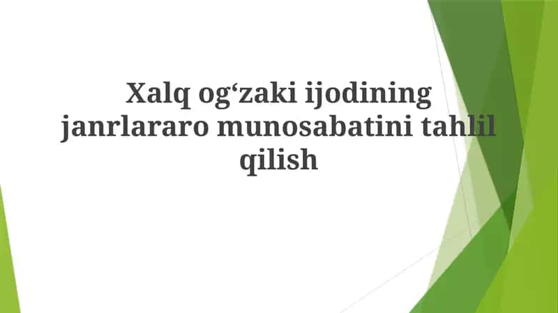 Folklor va afsona uyg'unligi