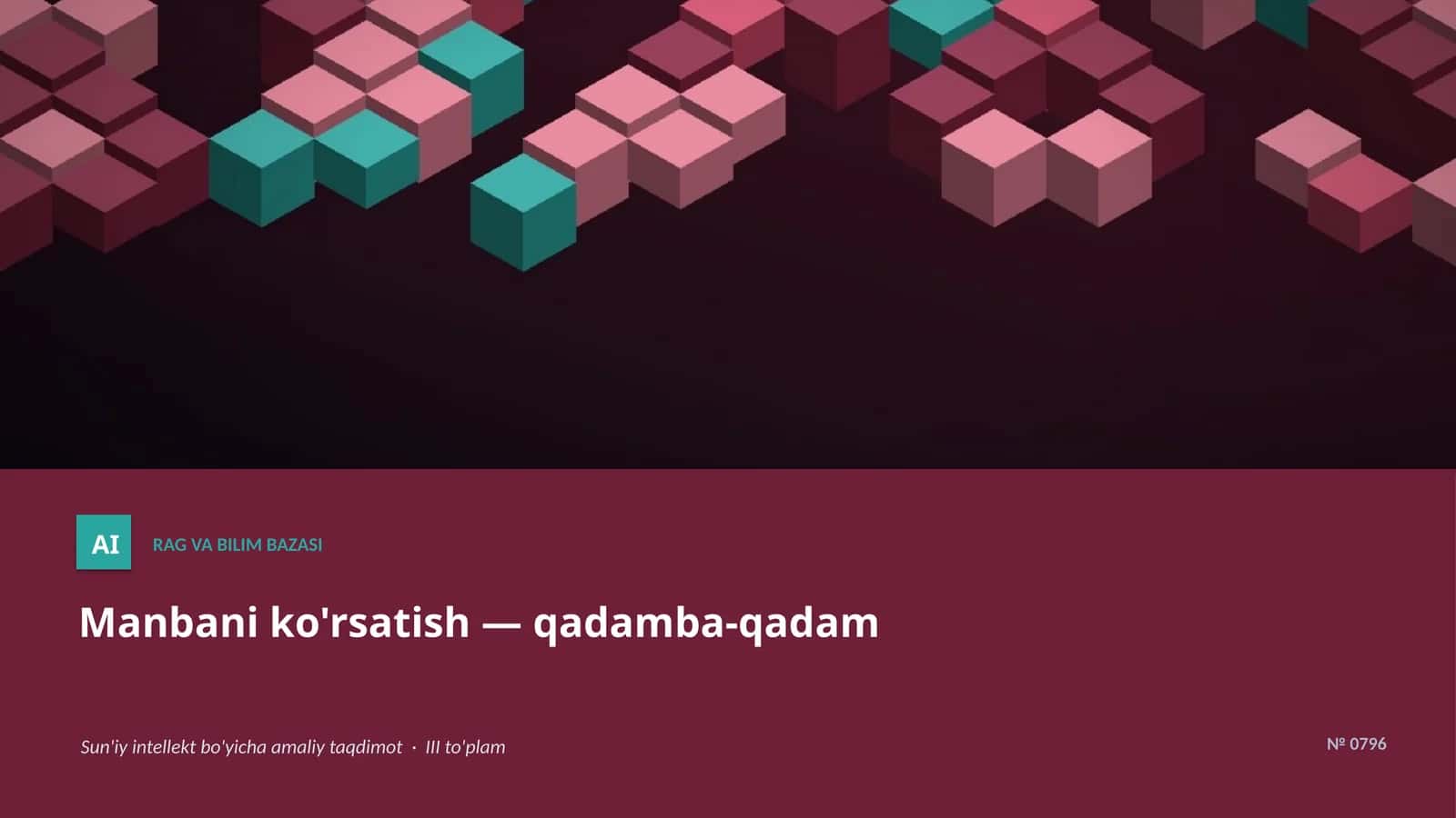 Manbani ko'rsatish — qadamba-qadam