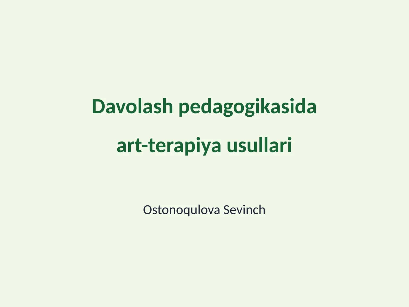 Art-terapiya usullari