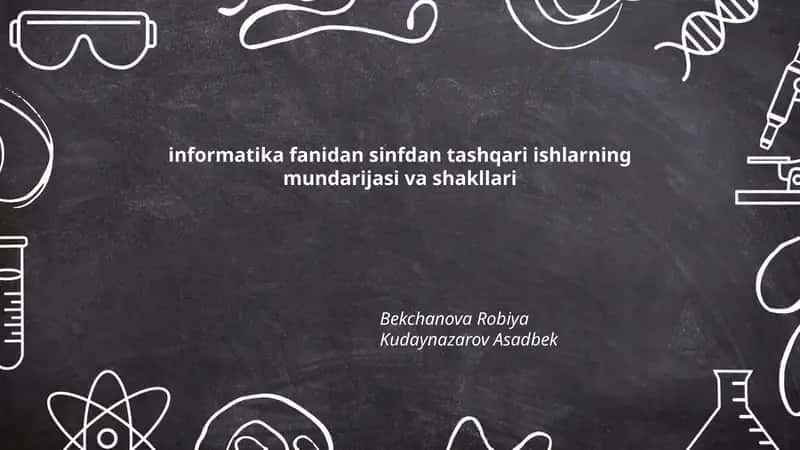 Sinfdan tashqari ishlar va shakllari