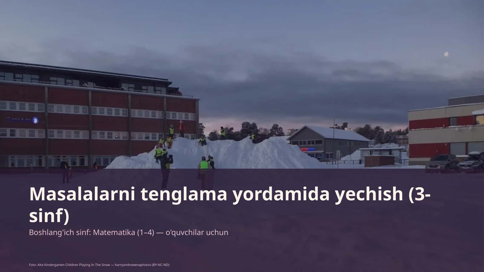 Masalalarni tenglama yordamida yechish (3-sinf)