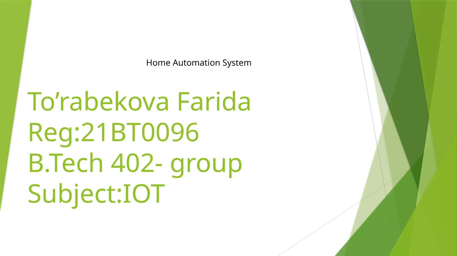Home Automation System