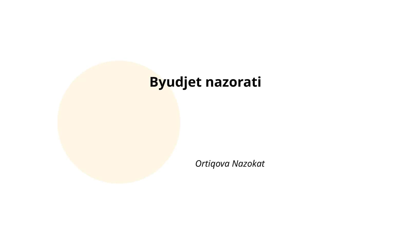 Byudjet nazorati tizimi