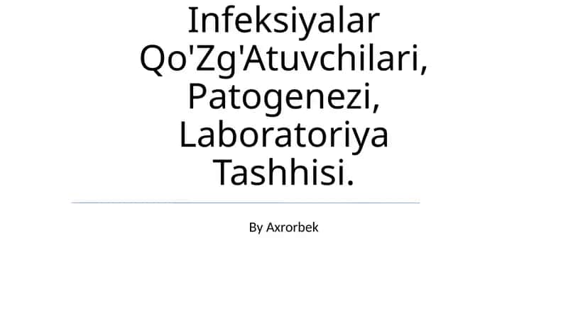 Pediatriyada Ko'P Uchrovchi Infeksiyalar Qo'Zg'Atuvchilari, Patogenezi, Laboratoriya Tashhisi
