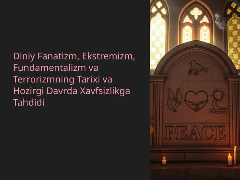 Diniy Fanatizm, Ekstremizm, Fundamentalizm va Terrorizmning Tarixi va Hozirgi Davrda Xavfsizlikga Tahdidi