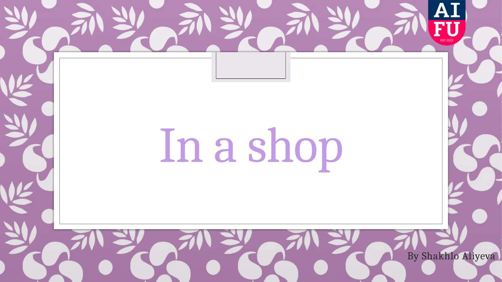 In a shop