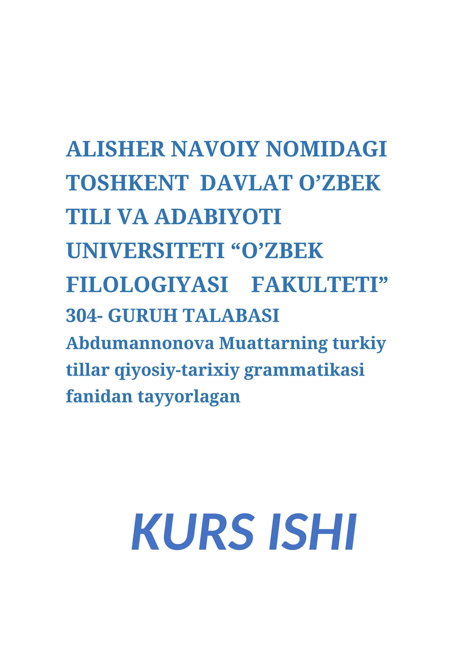TURKIY TILLARNING TARIXIY TARAQQIYOTI
