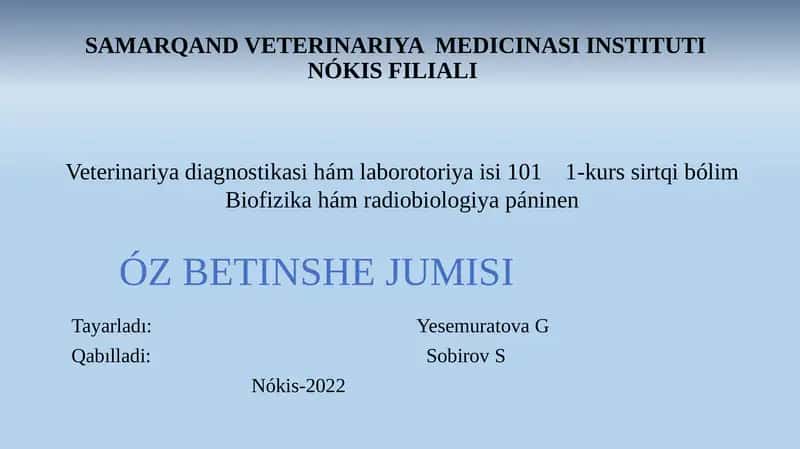 ÓZ BETINSHE JUMISI