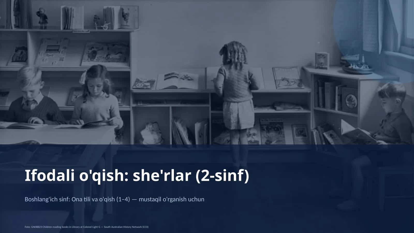 Ona tili va o'qish (1–4) — mustaqil o'rganish uchun