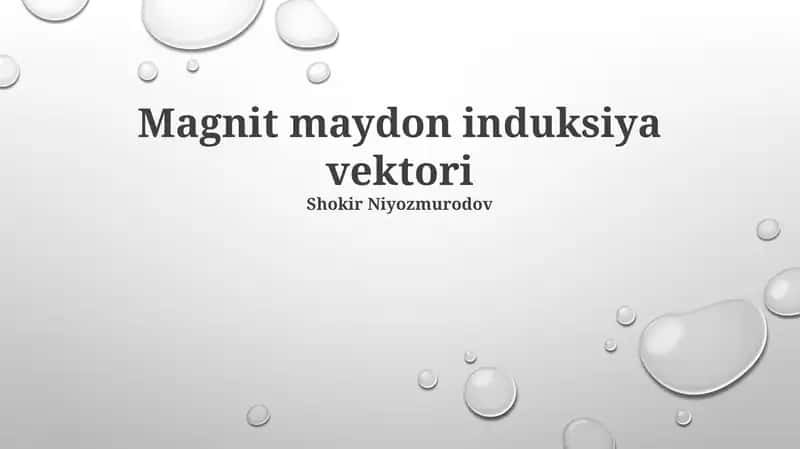 Magnit maydon induksiya vektori