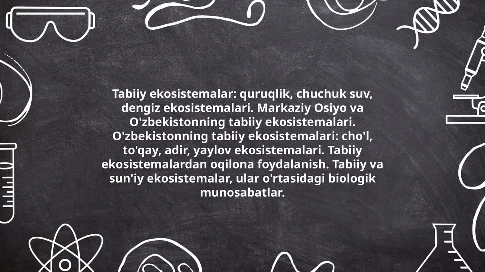 Tabiiy ekosistemalar