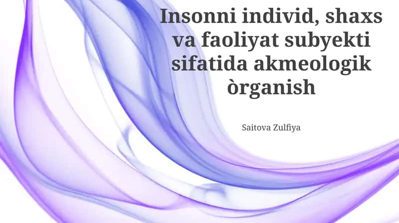 Akmeologik Rivojlanish Bosqichlari