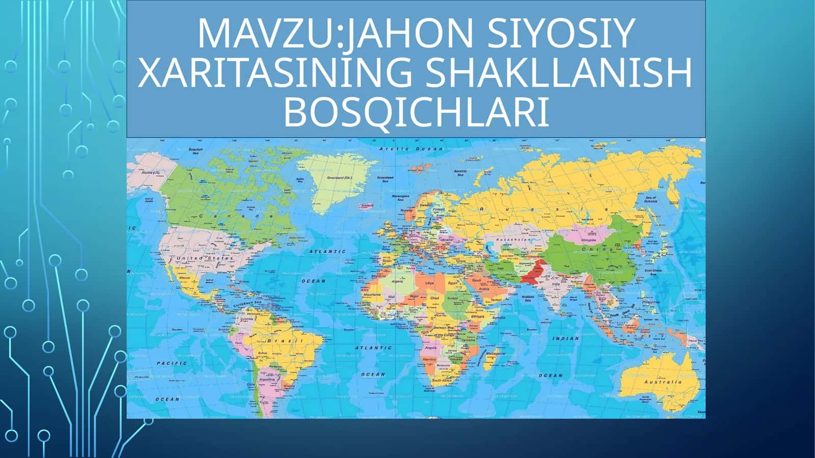 Jahonsiyosiy xaritasining shakllanish bosqichlari