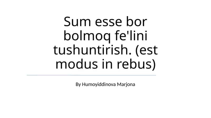 O'lchovlar va Ulchash