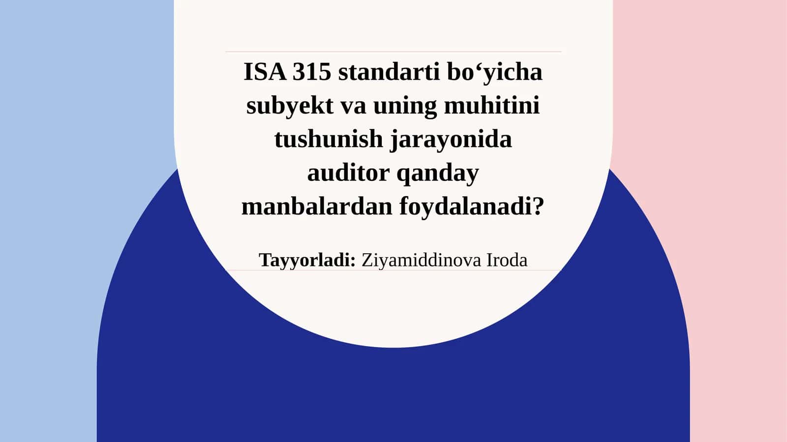 ISA 315 standarti