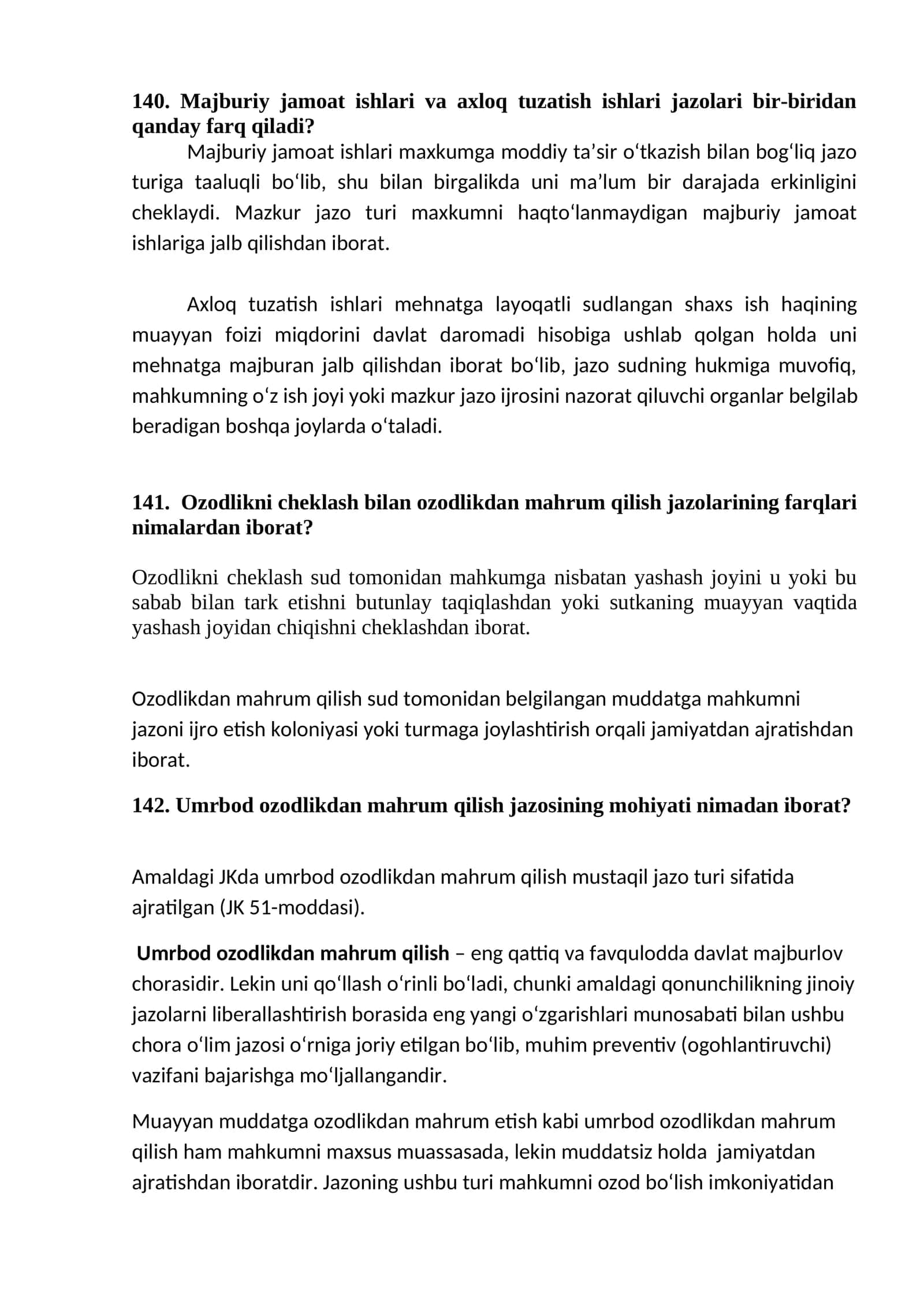 Majburiy jamoat ishlari va axloq tuzatish ishlari jazolari