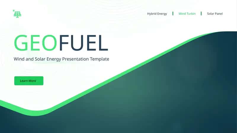 GEOFUEL Wind and Solar Energy Presentation Template