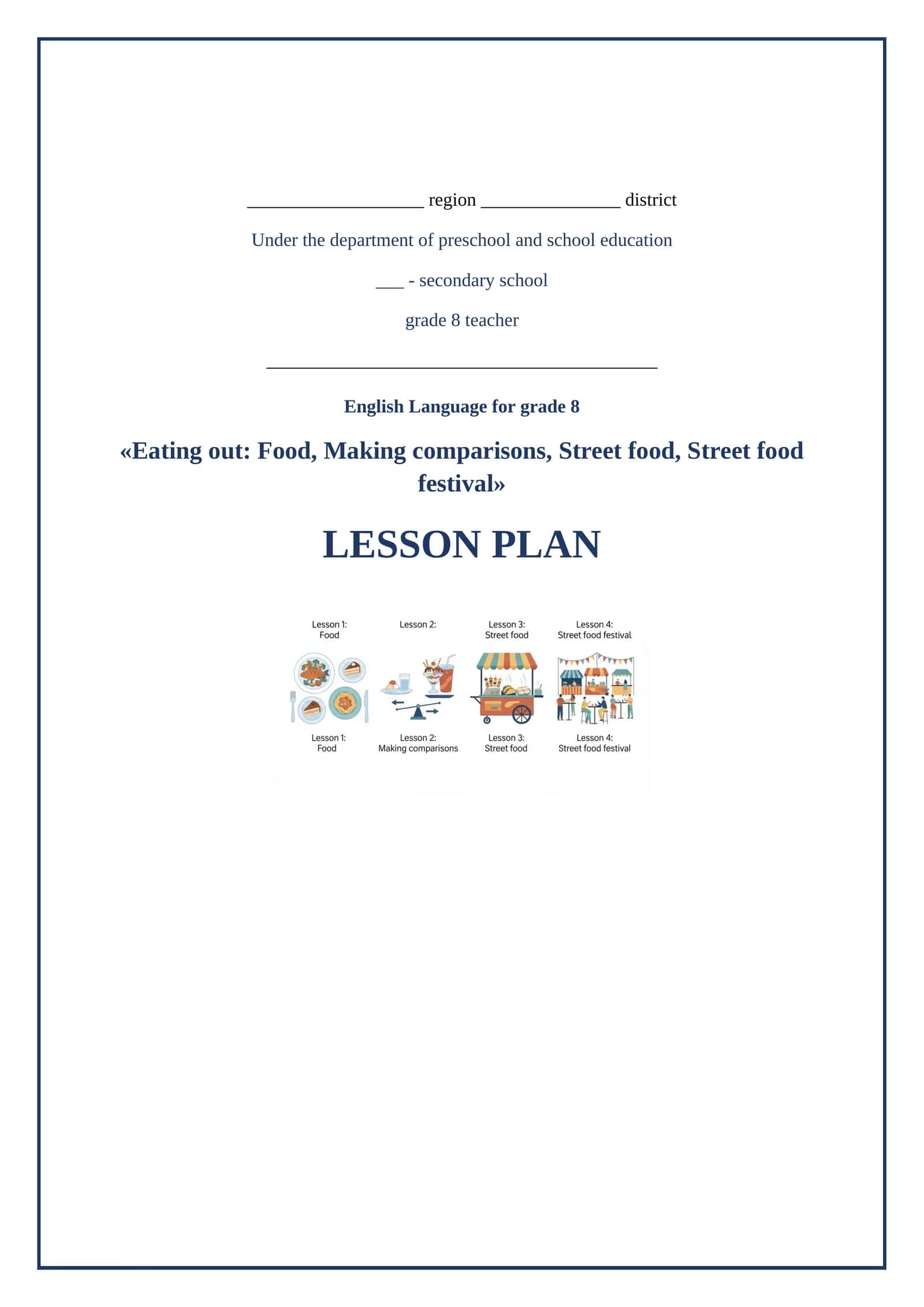 Lesson on Eating out