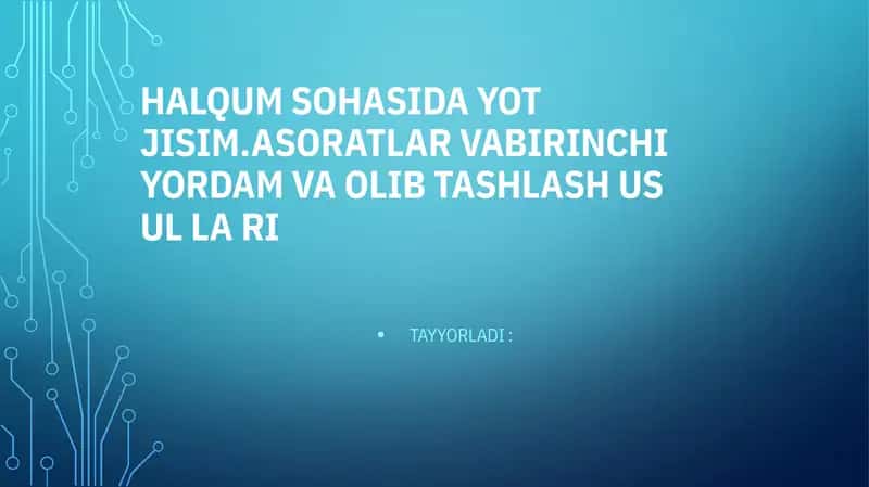 Halqumga yot jism tiqilishi