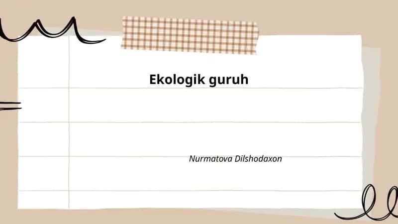 Ekologik guruh